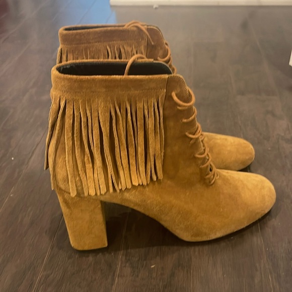 Saint Laurent Camel Color Booties - Picture 2 of 7